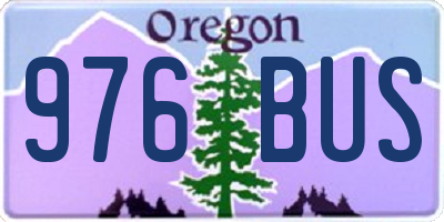 OR license plate 976BUS