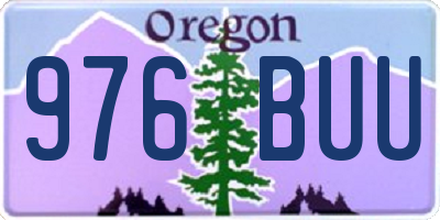 OR license plate 976BUU