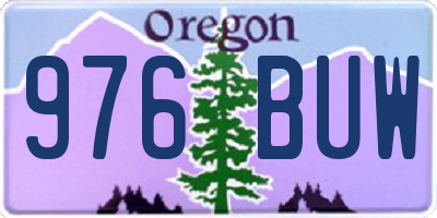 OR license plate 976BUW