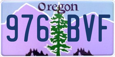 OR license plate 976BVF