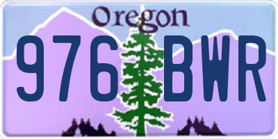 OR license plate 976BWR