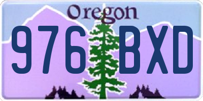 OR license plate 976BXD