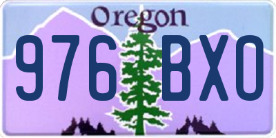 OR license plate 976BXO