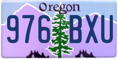 OR license plate 976BXU