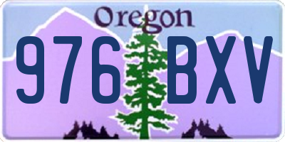 OR license plate 976BXV