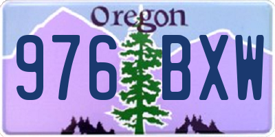 OR license plate 976BXW