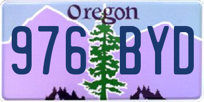 OR license plate 976BYD