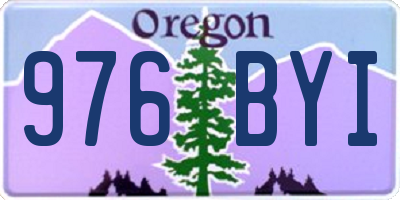 OR license plate 976BYI