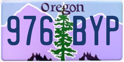 OR license plate 976BYP