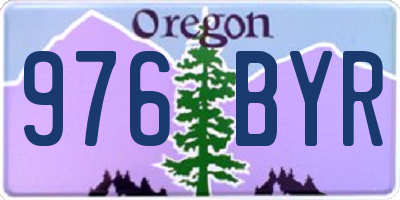 OR license plate 976BYR