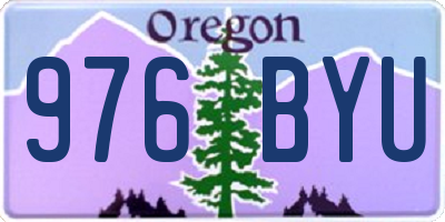 OR license plate 976BYU