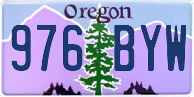 OR license plate 976BYW