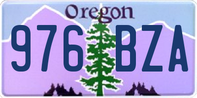 OR license plate 976BZA