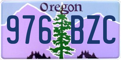OR license plate 976BZC