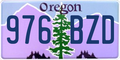 OR license plate 976BZD
