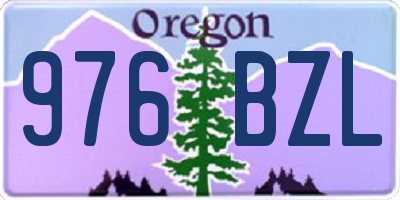 OR license plate 976BZL