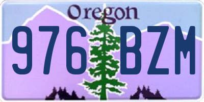 OR license plate 976BZM