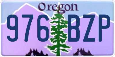 OR license plate 976BZP