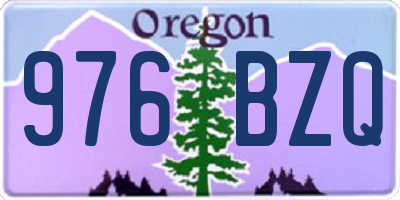 OR license plate 976BZQ