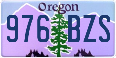 OR license plate 976BZS