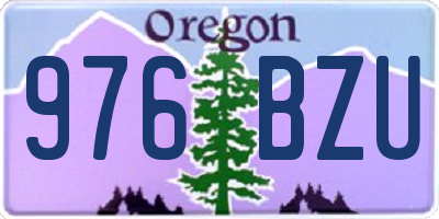 OR license plate 976BZU