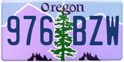 OR license plate 976BZW