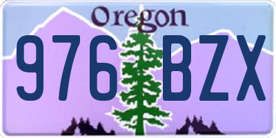 OR license plate 976BZX