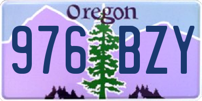 OR license plate 976BZY