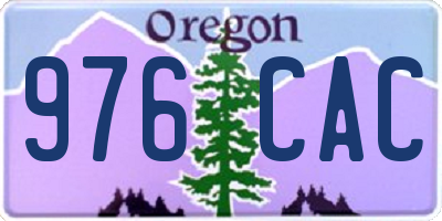 OR license plate 976CAC