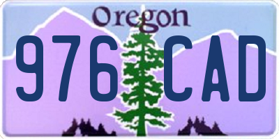 OR license plate 976CAD