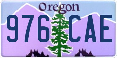 OR license plate 976CAE