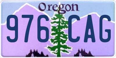 OR license plate 976CAG