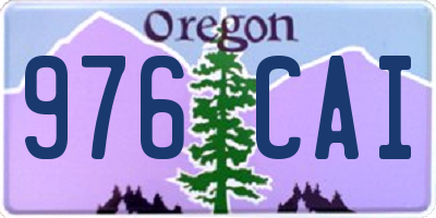 OR license plate 976CAI