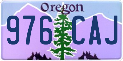 OR license plate 976CAJ
