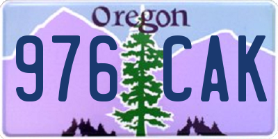 OR license plate 976CAK