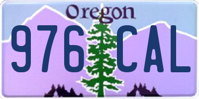 OR license plate 976CAL