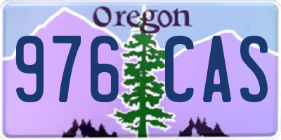 OR license plate 976CAS