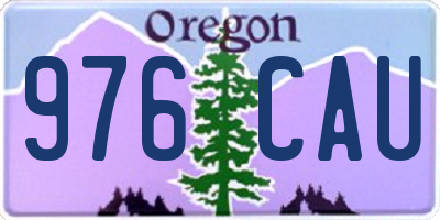 OR license plate 976CAU