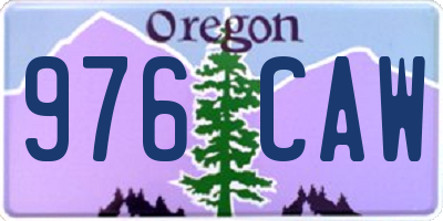 OR license plate 976CAW