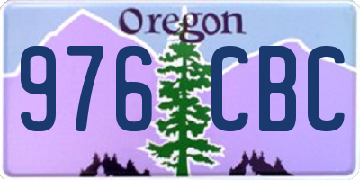 OR license plate 976CBC