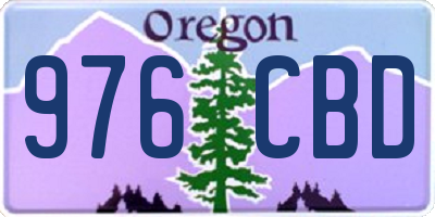 OR license plate 976CBD