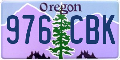 OR license plate 976CBK