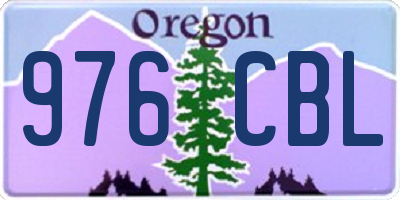 OR license plate 976CBL