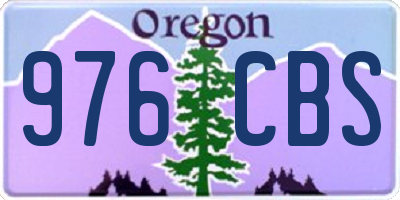 OR license plate 976CBS