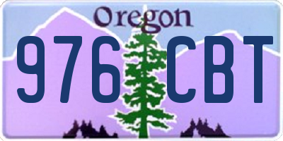OR license plate 976CBT