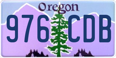 OR license plate 976CDB