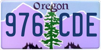 OR license plate 976CDE