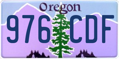 OR license plate 976CDF