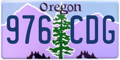 OR license plate 976CDG