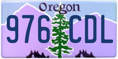 OR license plate 976CDL